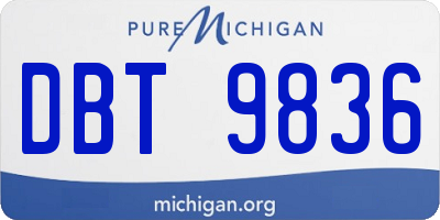 MI license plate DBT9836