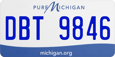 MI license plate DBT9846