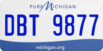 MI license plate DBT9877