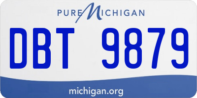 MI license plate DBT9879