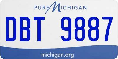 MI license plate DBT9887