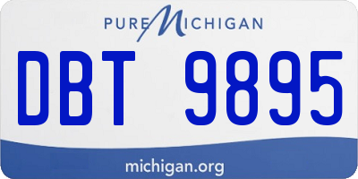 MI license plate DBT9895