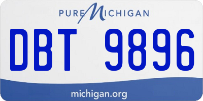 MI license plate DBT9896