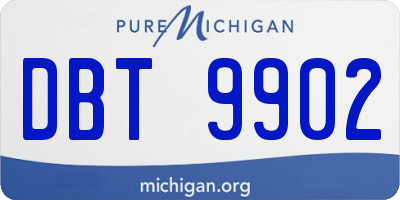MI license plate DBT9902