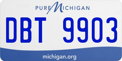MI license plate DBT9903