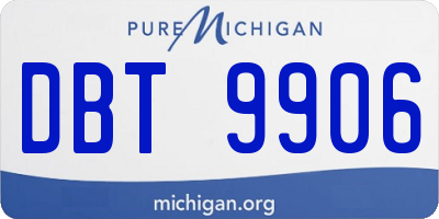 MI license plate DBT9906