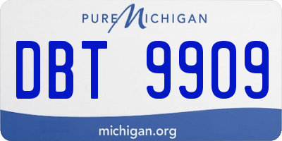 MI license plate DBT9909