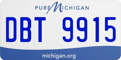 MI license plate DBT9915