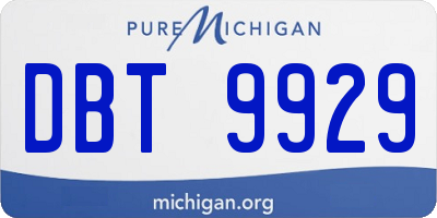 MI license plate DBT9929