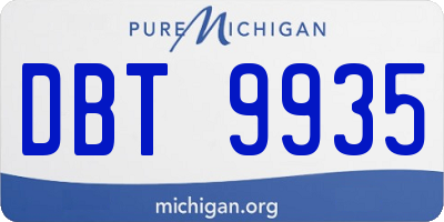 MI license plate DBT9935