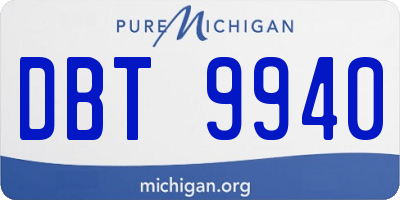 MI license plate DBT9940