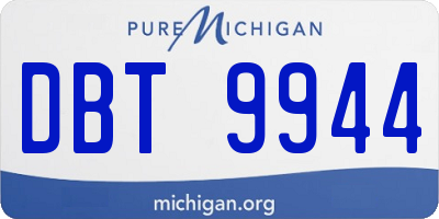 MI license plate DBT9944