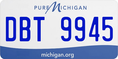 MI license plate DBT9945