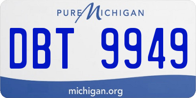 MI license plate DBT9949