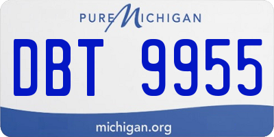 MI license plate DBT9955