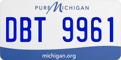 MI license plate DBT9961