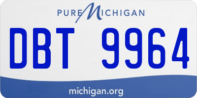 MI license plate DBT9964