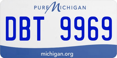 MI license plate DBT9969