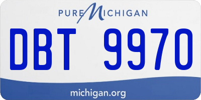 MI license plate DBT9970