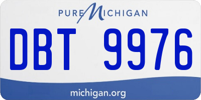 MI license plate DBT9976