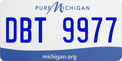 MI license plate DBT9977