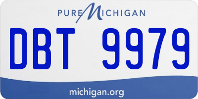 MI license plate DBT9979