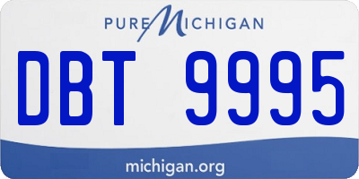 MI license plate DBT9995