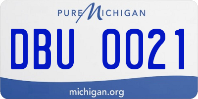 MI license plate DBU0021