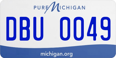 MI license plate DBU0049