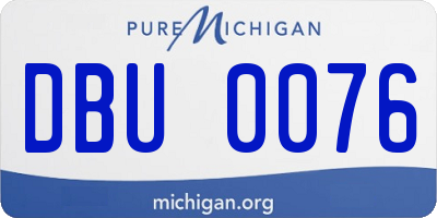 MI license plate DBU0076