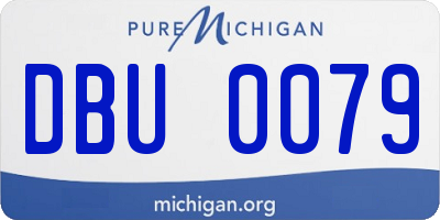 MI license plate DBU0079