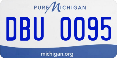 MI license plate DBU0095