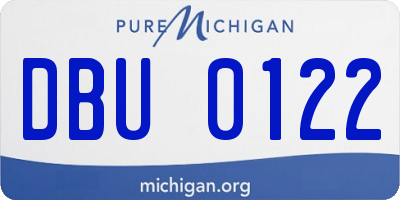 MI license plate DBU0122