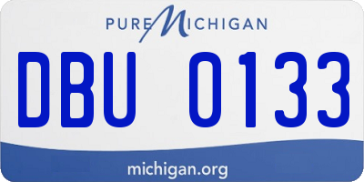 MI license plate DBU0133