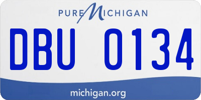 MI license plate DBU0134