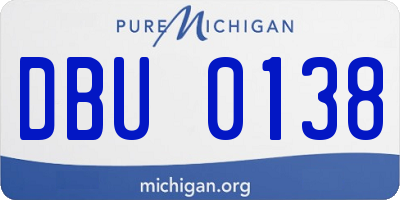 MI license plate DBU0138