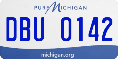 MI license plate DBU0142