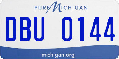 MI license plate DBU0144