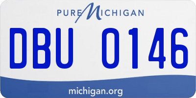 MI license plate DBU0146