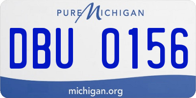 MI license plate DBU0156