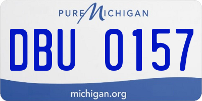 MI license plate DBU0157