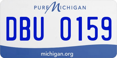 MI license plate DBU0159