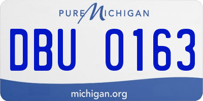 MI license plate DBU0163