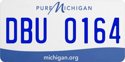 MI license plate DBU0164