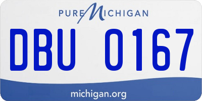 MI license plate DBU0167