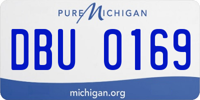 MI license plate DBU0169