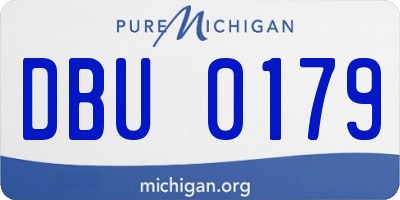 MI license plate DBU0179
