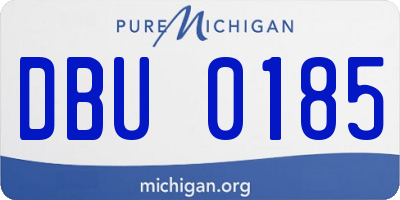 MI license plate DBU0185