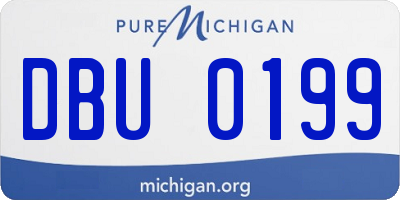 MI license plate DBU0199