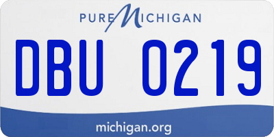 MI license plate DBU0219